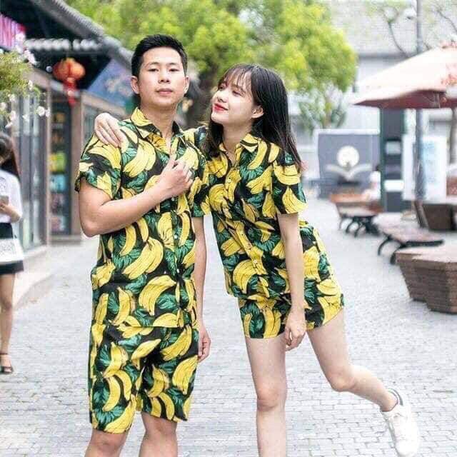 Đồ trái cây đi biển - bộ chuối đi biển - bộ chuối đội nhóm - bộ đồ team building đội nhóm đi biển du lịch