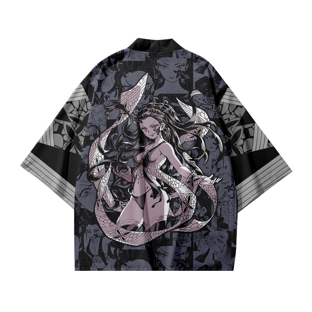 Áo Khoác Kimono Hóa Trang Nhân Vật Anime Demon Slayer Zenitsu Tanjirou Haori