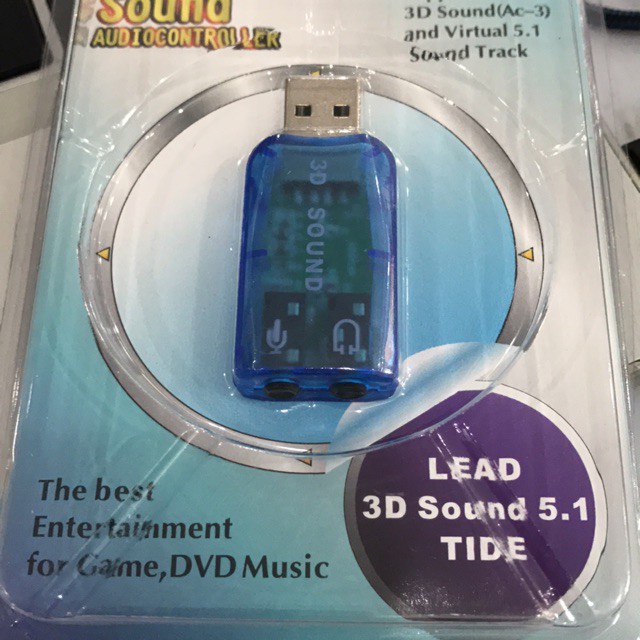 USB ra sound 2.0 3D. USB ra âm thanh. Giúp cho PC Laptop không có cổng âm thanh. Vi Tính Quốc Duy