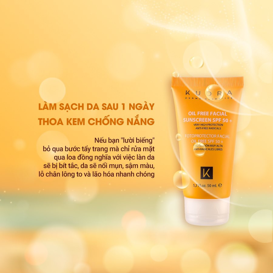 Kem Chống Nắng Dạng Sữa Lỏng Không Nhờn Rít Kuora Sunscreen SPF50+ 50ml | BigBuy360 - bigbuy360.vn