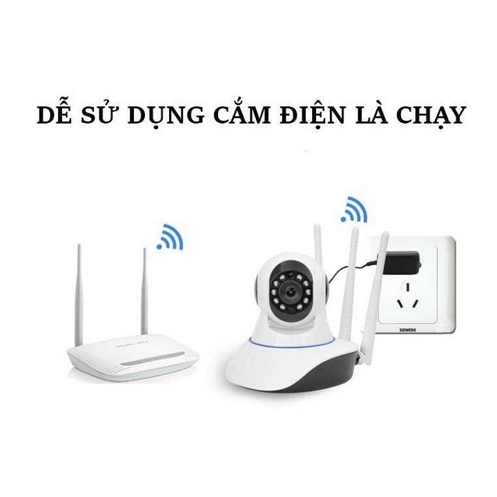 Camera IP KHÔNG DÂY Wifi YooSee - 3 Anten HD720P