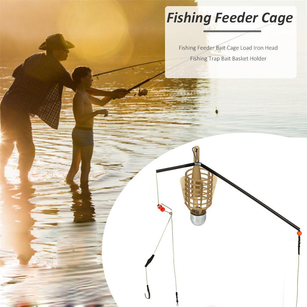 MYRONGVN Lồng Đựng Mồi Câu Cá Chuyên Nghiệp Kèm Dây Móc Giá Đỡ