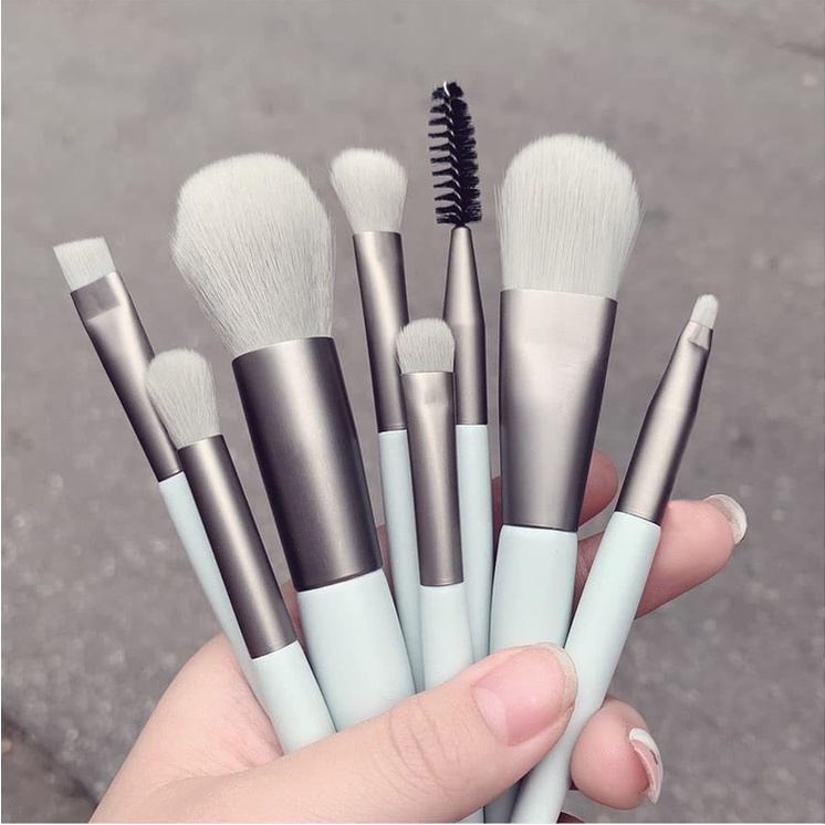 Bộ Cọ Trang Điểm 8 Cây [ FREESHIP ] Vintage Tặng Kèm Túi Zip Siêu Xinh