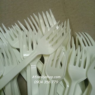 Set 20 dĩa nhựa trắng