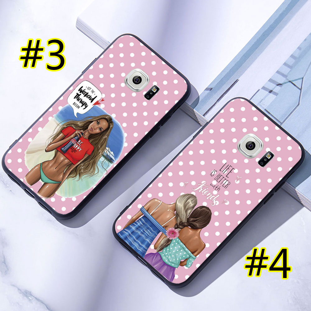 Samsung Galaxy S6 / S6 Edge / S6 Edge Plus + Soft Silicone Case Cover Fashion Girl