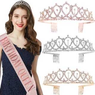 Bộ vương miện và dải băng trang trí tiệc sinh nhật cho nữ