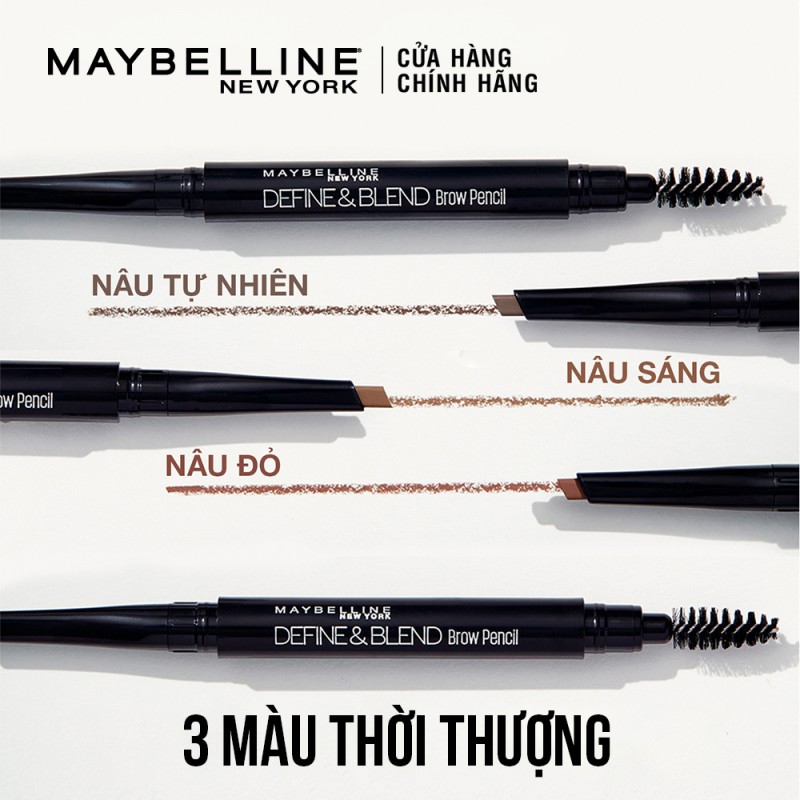 Chì Kẻ Mày 2 Đầu sắc nét tự nhiên Maybelline New York Define & Blend Brow Pencil 0.16g | BigBuy360 - bigbuy360.vn