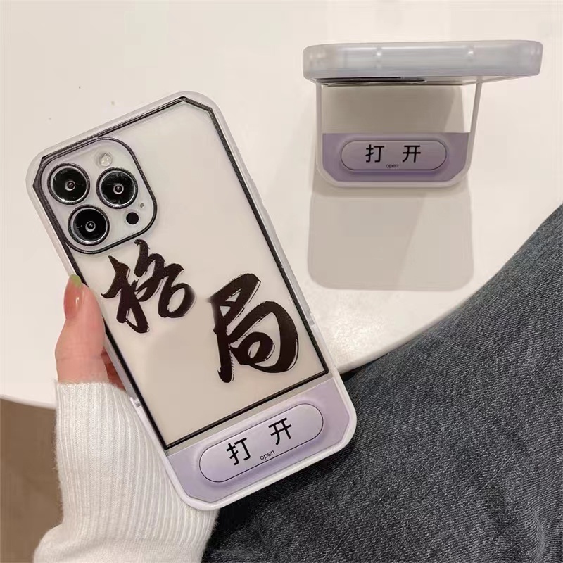 Ốp Điện Thoại TPU Silicon Mềm Trong Suốt Có Giá Đỡ Thời Trang Cho iPhone 13 13pro 12promax SE2020 11 Pro MAX 6S 7 8 Plus X XS XR