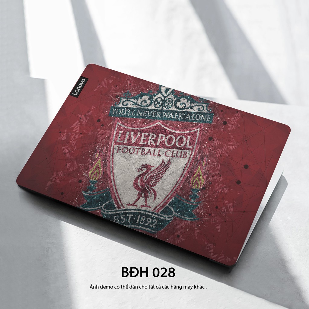 Bộ skin dán laptop mẫu Logo Liverpool / Có mẫu decal dán cho tất cả các hãng máy tính