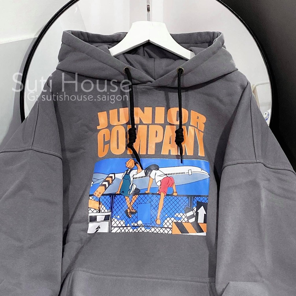 [ẢNH THẬT] Áo Hoodie Unisex In Hình Company Màu Xám Xi Măng Chất Vải Mềm Mịn Form Rộng Phong Cách Ulzzang Xinh Xắn - Sut | BigBuy360 - bigbuy360.vn