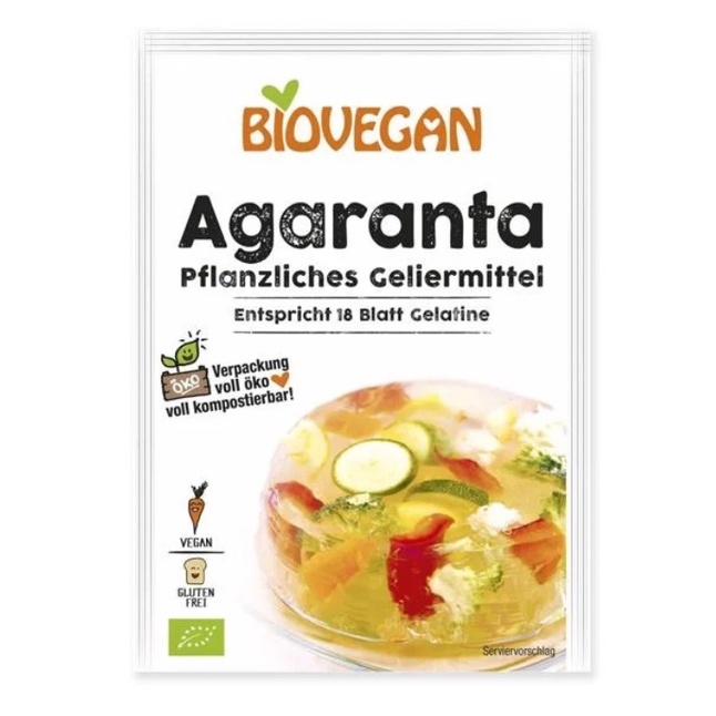 Bột Gelatine và bột rau câu hữu cơ Agar-Agar Biovegan