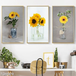 Bộ 3 tranh canvas lên khung Compossite hiện đại y hình + tặng kèm đinh đóng tường