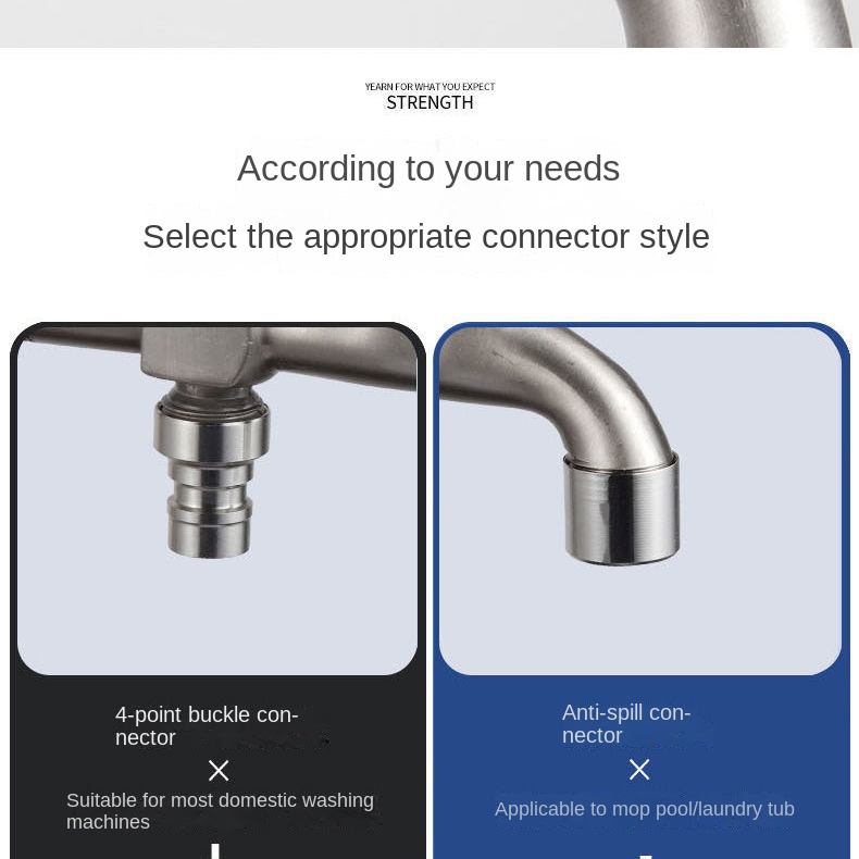 Vòi Nước 4 Điểm Đa Năng Bằng Thép Không Gỉ 304 Dành Cho Gia Đình