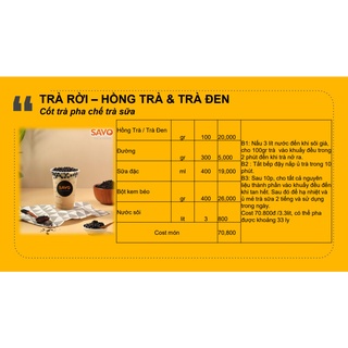 Hồng Trà Đậm Vị Begramot SAVO (Nền Trà Đen - Túi 500g)