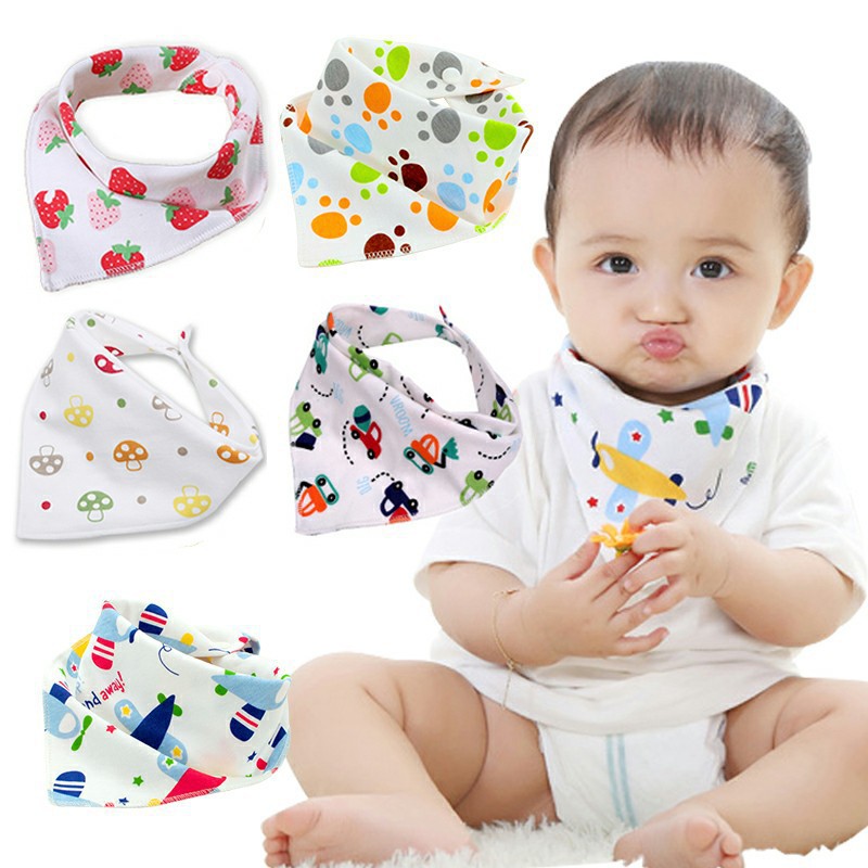 Set 10 yếm cotton tam giác cho bé