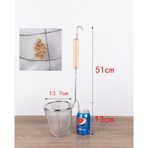 Vợt hủ tiếu inox (vợt trụng hủ tiếu, vá trụng hủ tiếu) -  14x14cm, cao 17cm