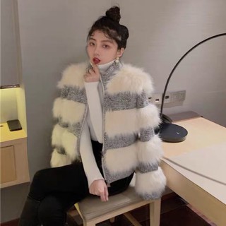 Áo khoác lông kèm ảnh thật(sẵn hàng)