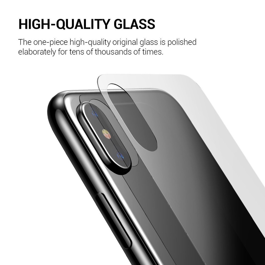 Kính Cường Lực iPhone X/ XS MẶT SAU - Không FULL, 9H-0.26mm