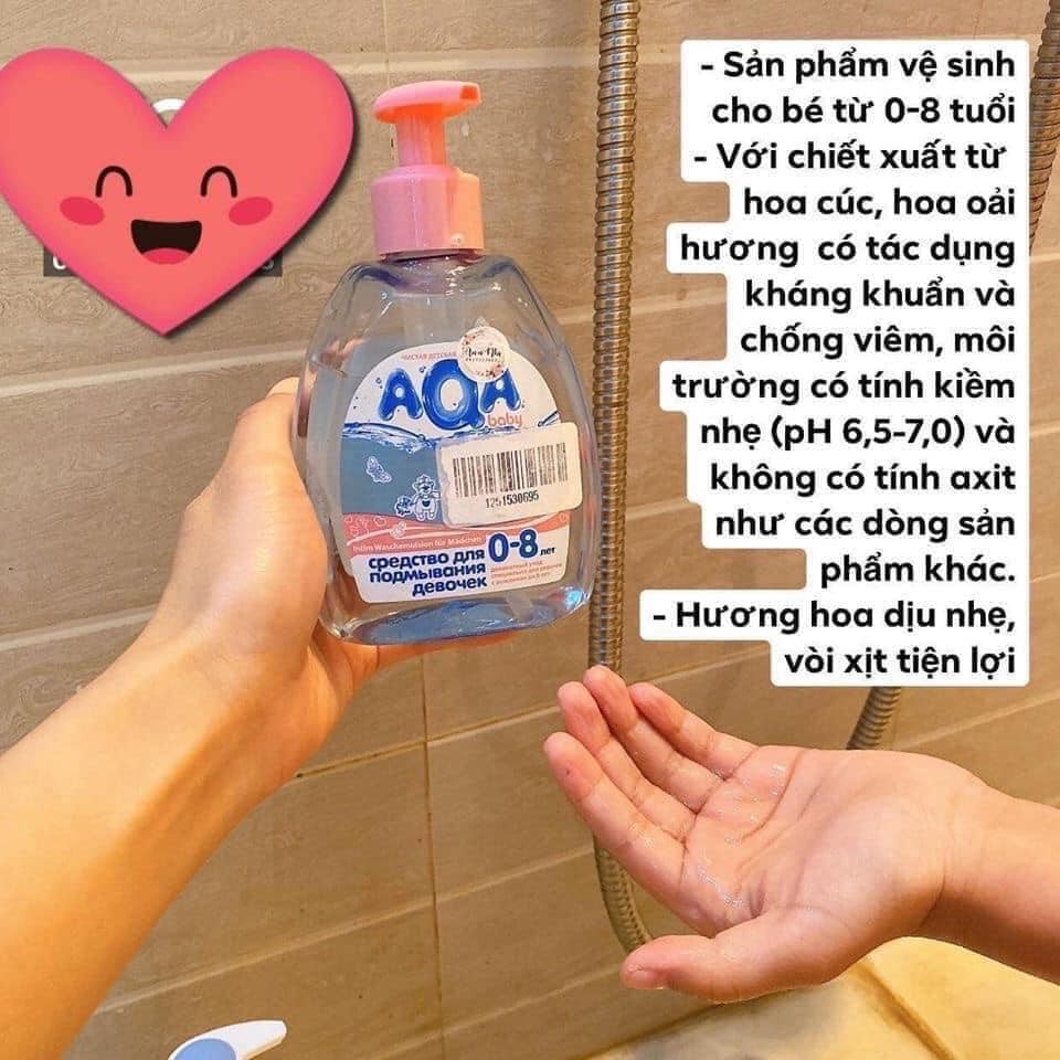 Dung dịch vệ sinh AQA cho bé từ 0-8 tuổi