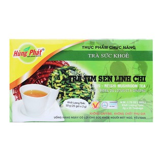 Trà túi lọc tim sen Linh chi mát gan giải độc (25 gói x 2g)