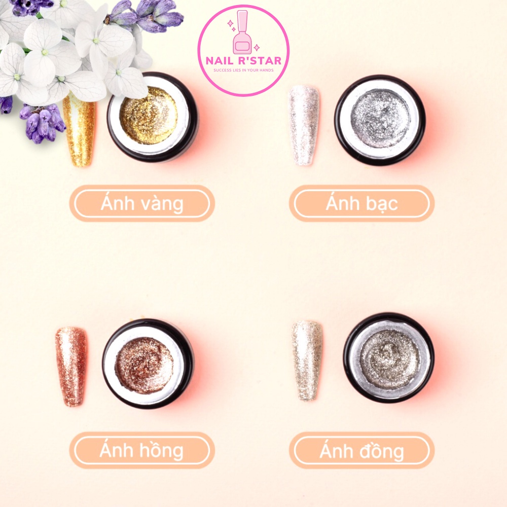 Gel nhũ Huaxi Platinum chính hãng - Gel nhũ nail vẽ móng chuyên dụng  NAIL R’STAR