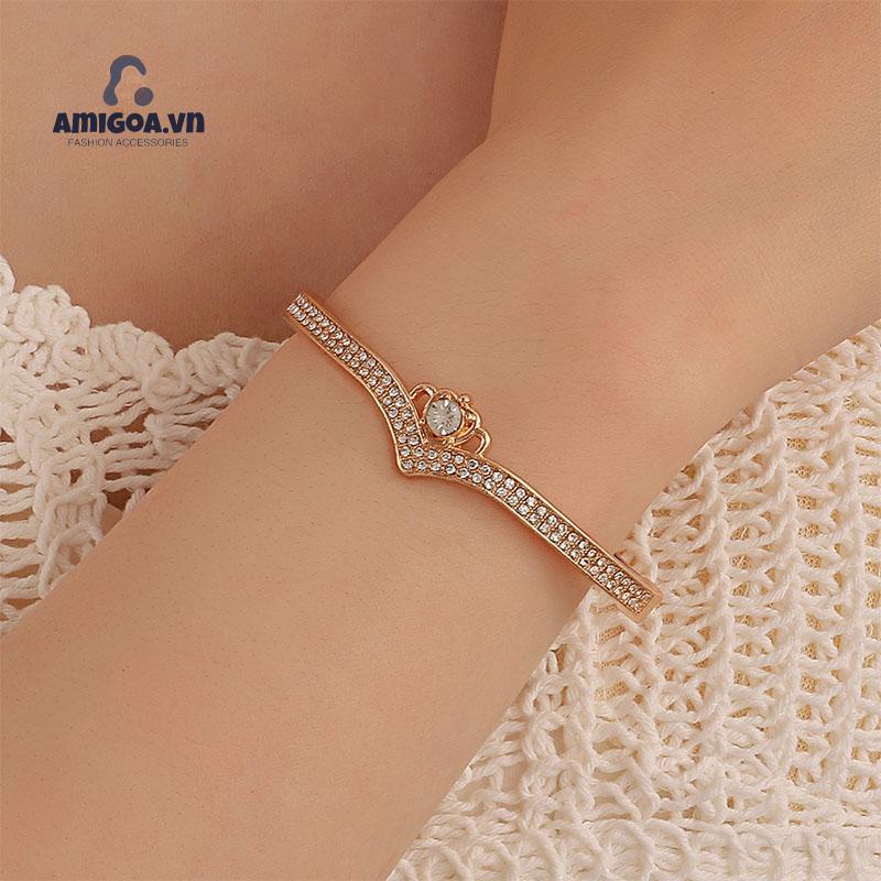 ✨✨Vòng Tay Đính Đá Kim Cương Hình Trái Tim Thời Trang Cho Nữ