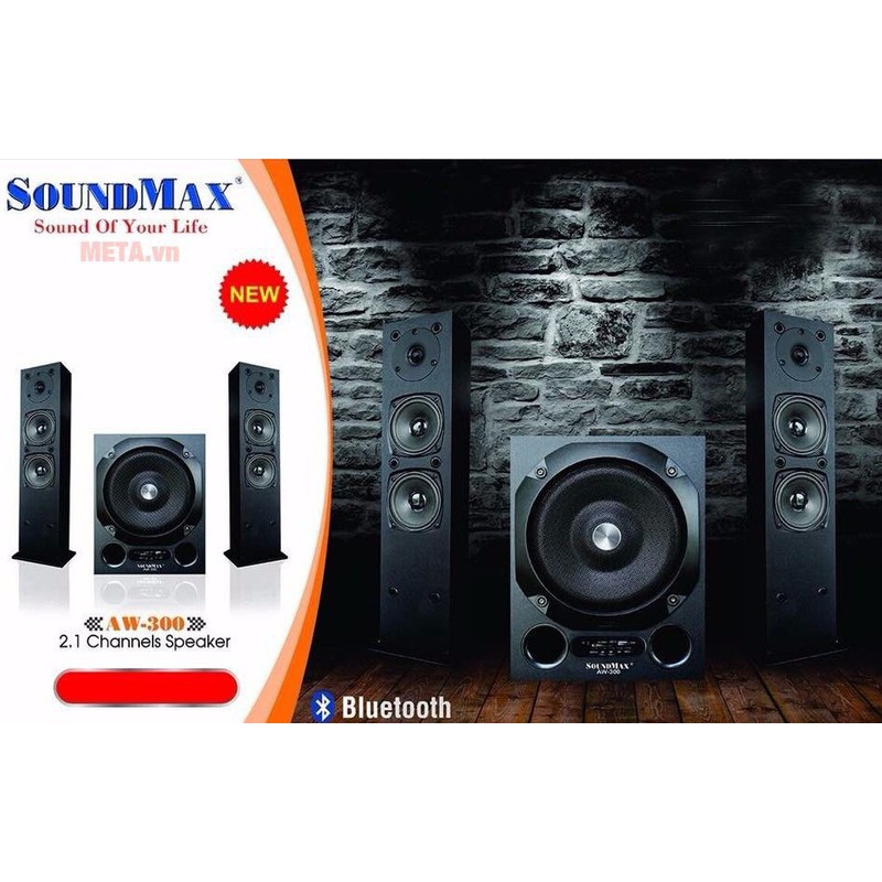 Loa Vi Tính SoundMax AW-300/2.1 80W CHÍNH HÃNG