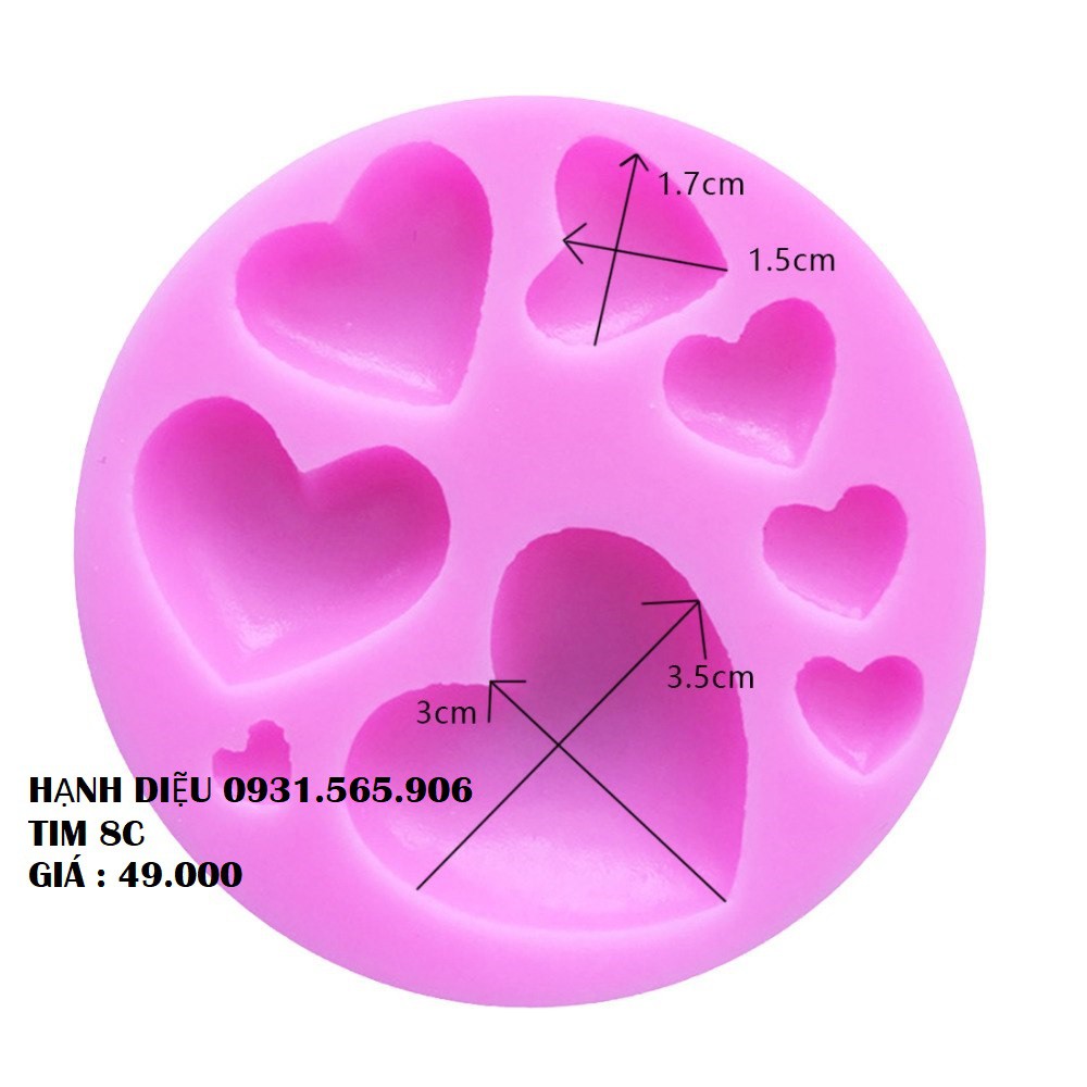 Khuôn Silicone Tim 8C