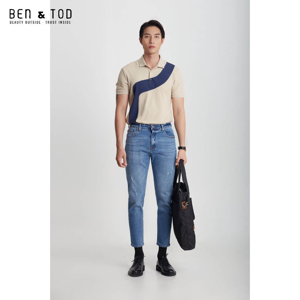 Quần jean nam BEN &amp; TOD SL2141BB019 trơn đơn giản, co giãn 4 chiều, cao cấp, dày d, đứng form