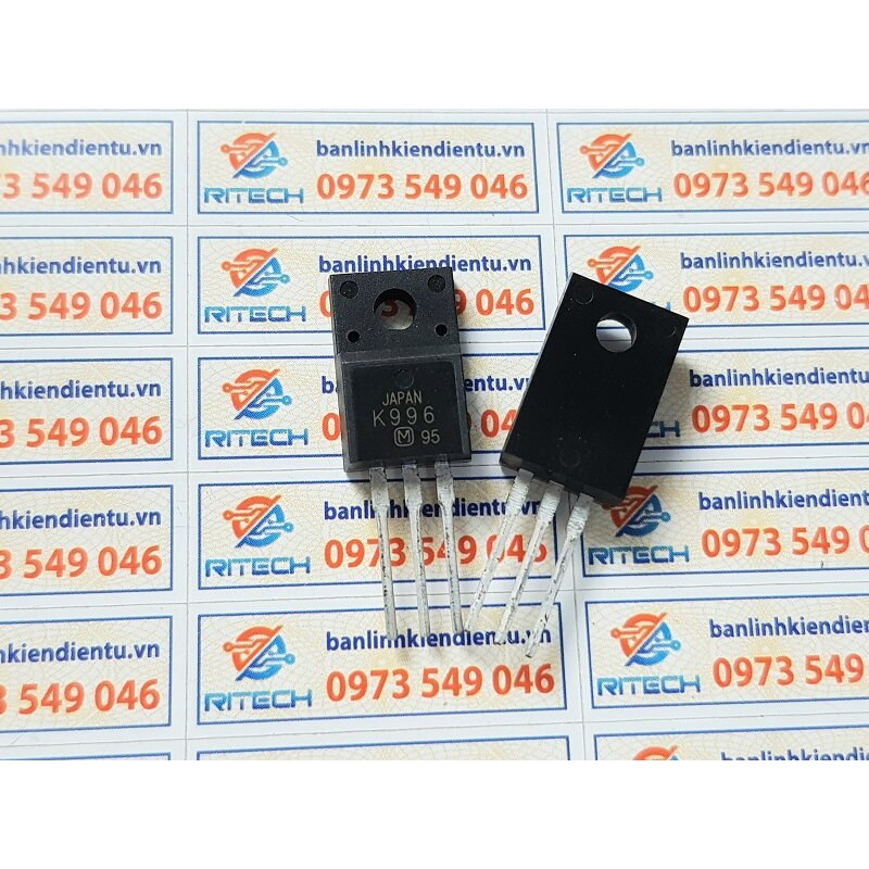 [Combo 2 con] K996, 2SK996 Mosfet Kênh-N 4A/600V TO-220