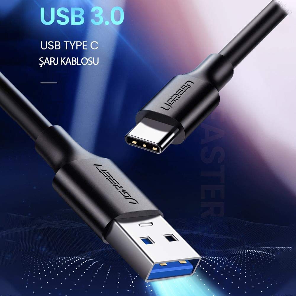 Cáp USB Type C to USB 3.0 Chính Hãng Ugreen 20881 20882 20883 20884 US184 (Sạc nhanh QC 3A)