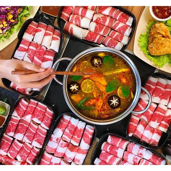 Combo Lẩu Thái Ba Chỉ Bò Mỹ [ Giao Nhanh HCM]