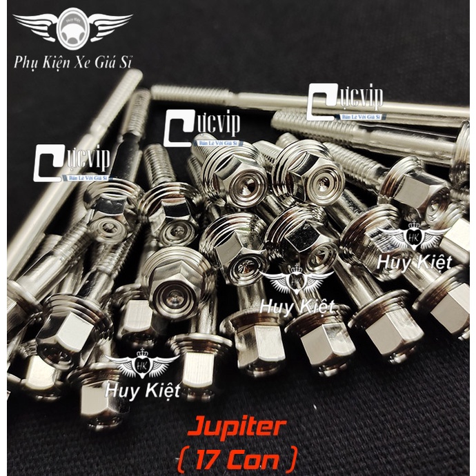 Bộ Ốc Lốc Máy Salaya PHAY THÁI Inox 304 Cho Jupiter (17 Con) MS5211