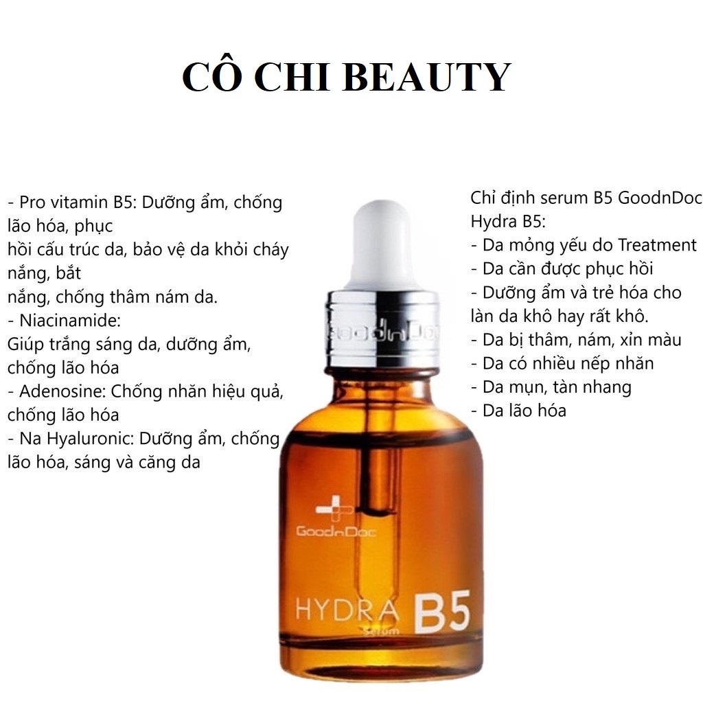 Kem Rau Má + Serum Dưỡng Ẩm Phục Hồi Giảm Thâm Nám Trắng Sáng Da Chống Lão Hóa GoodnDoc Centella Repair cream