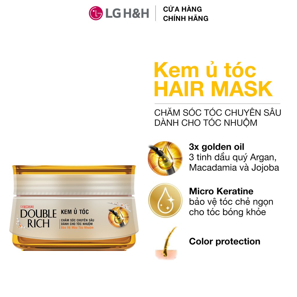 [Mã FMCGMALL -8% đơn 250K] Kem ủ tóc Double Rich Hair Mask 150ml