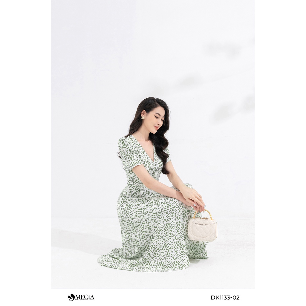 Đầm maxi dài bồng vạt đối xứng MECIA dịu dàng DK1133
