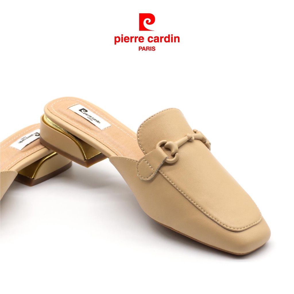 Giày Mules Nữ, Mũi Vuông, Chất Liệu Da Cao Cấp Pierre Cardin - PCWFWSF 163