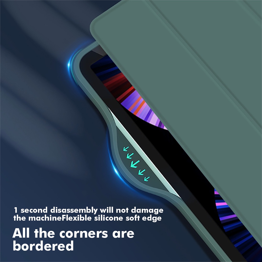 ipad Leather Case GOOJODOQ Detachable Acrylic iPad Case for iPad mini6 for iPad Gen9 Gen8 Gen7 10.2 11 inch 2020 2021 2018 for ipad Air4 10.9