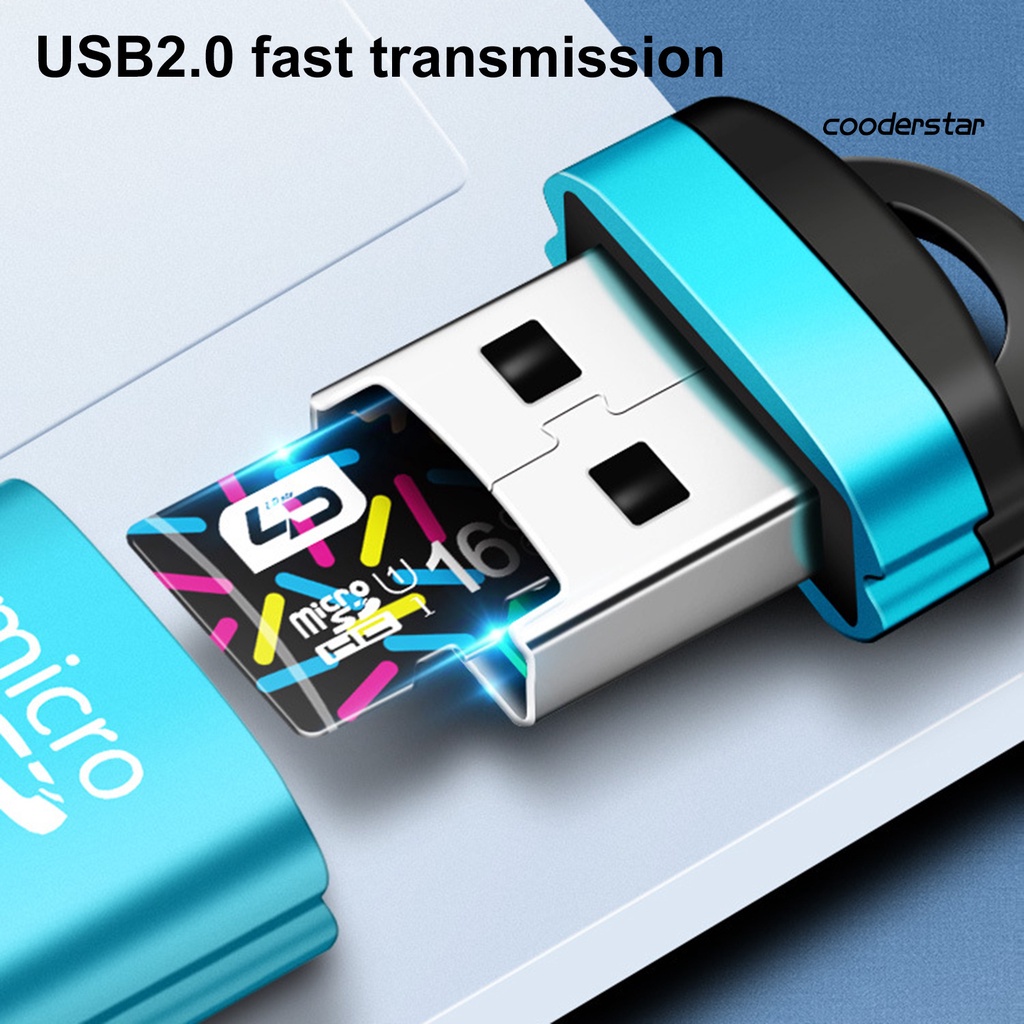 Đầu đọc thẻ nhớ USB TF / MicroSD tốc độ cao bằng hợp kim nhôm