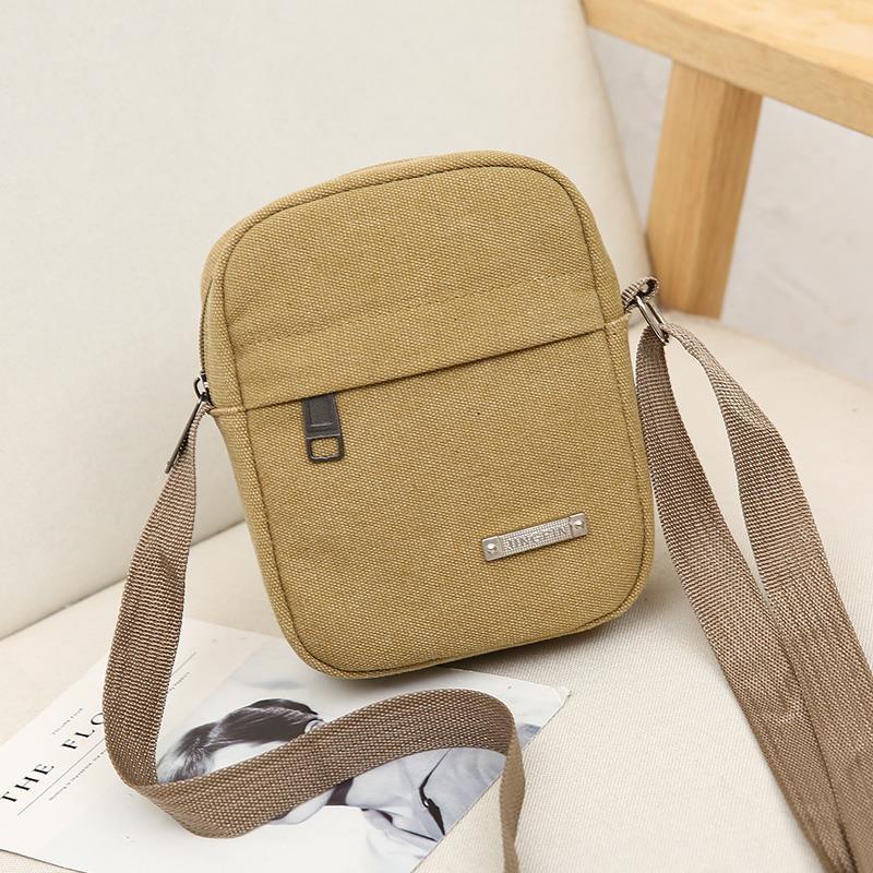 Túi đeo chéo nhỏ vải canvas thiết kế một mảnh độc đáo thời trang cho nam
