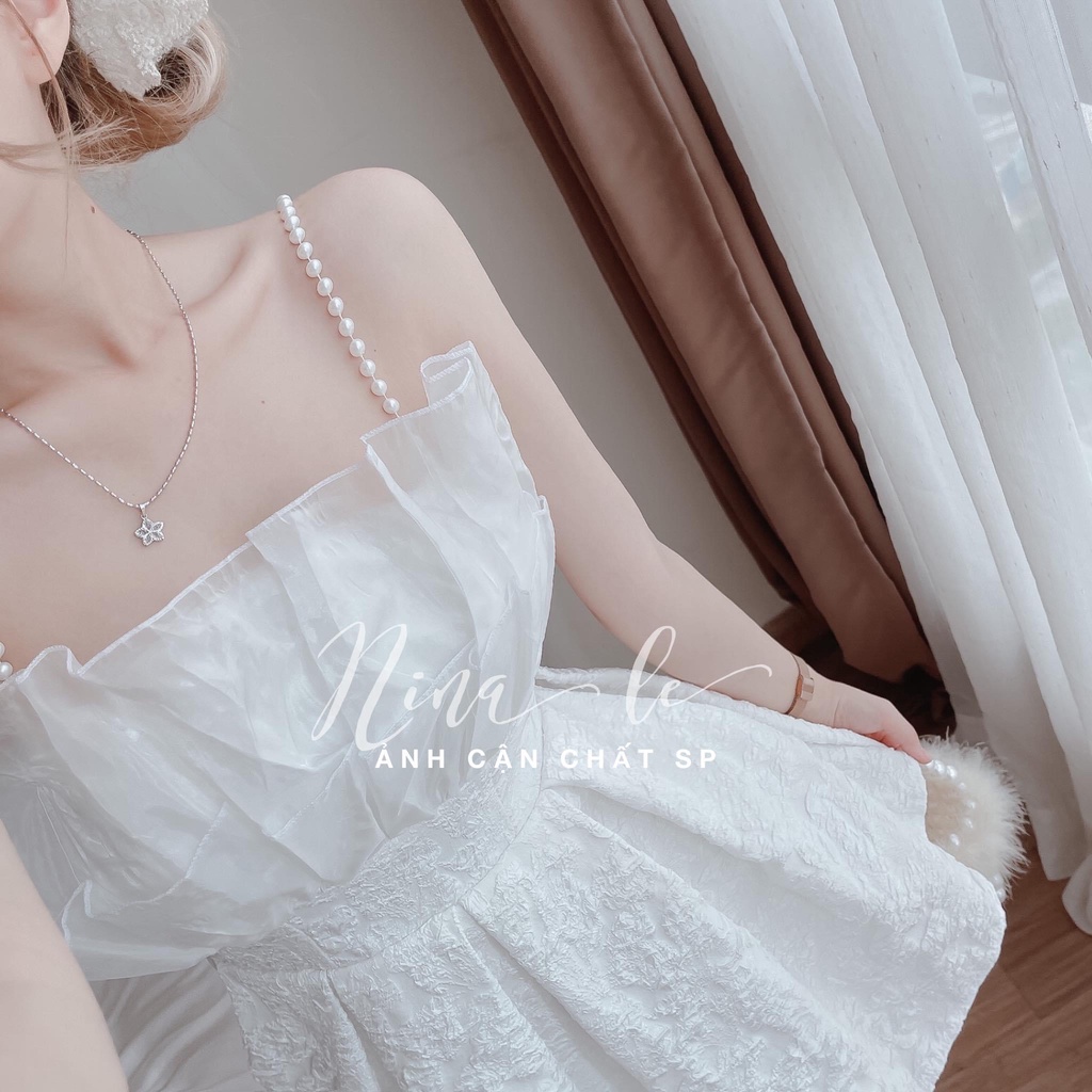 Một siêu phẩm mới rực cháy- Váy Gấm dây ngọc phối voan ngực dáng ngắn 😍😍😍 Khỏi cần nói về độ hot của em này