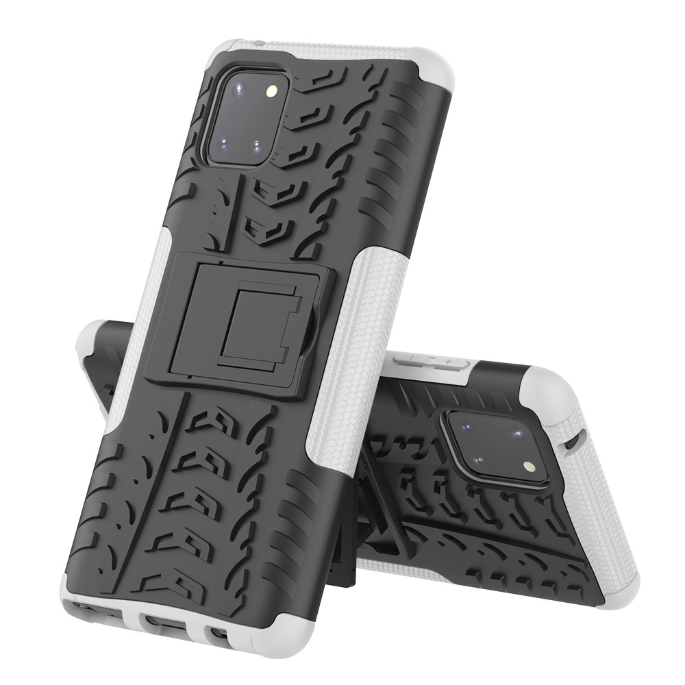 Samsung Galaxy Note 10 Lite Phone case & Strong Armor Texture Shockproof Rubber Bracket Cover
