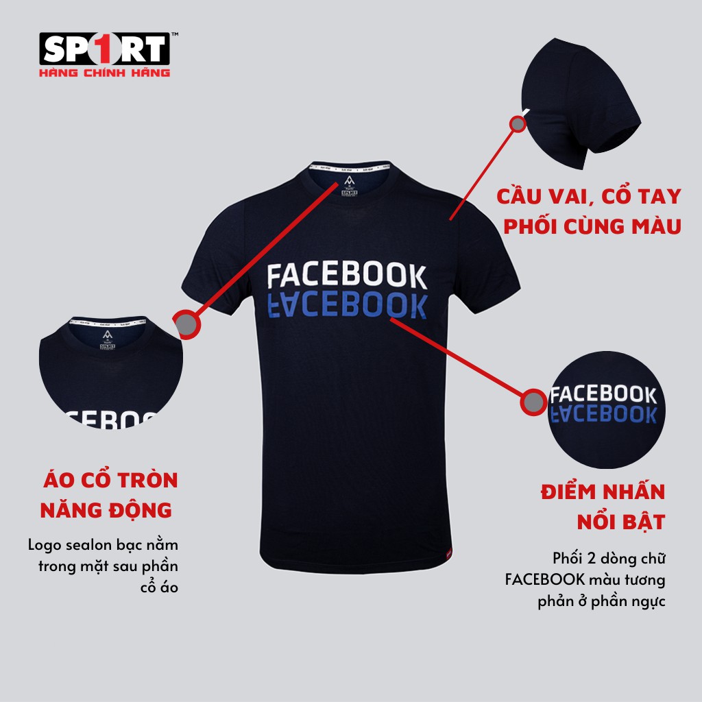 Áo T-Shirt Ngắn Tay AM In Hình Facebook Cotton -TSFB02