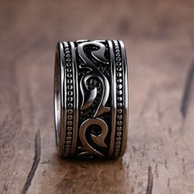Nhẫn Thép Titan Họa Tiết Phụ Kiện Thời Trang Cho Nam 7-12