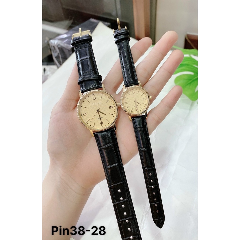 Đồng hồ ĐÔI NAM NỮ Tibihome dây da kim loại thời trang BU3123 nhiều mặt trắng đen chống nước chống xước bảo hành