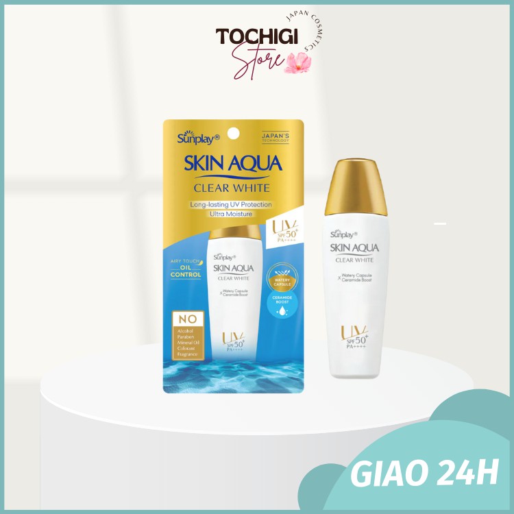 Sữa chống nắng hằng ngày dưỡng trắng cho da dầu Sunplay Skin Aqua Clear White SPF 50+ PA++++