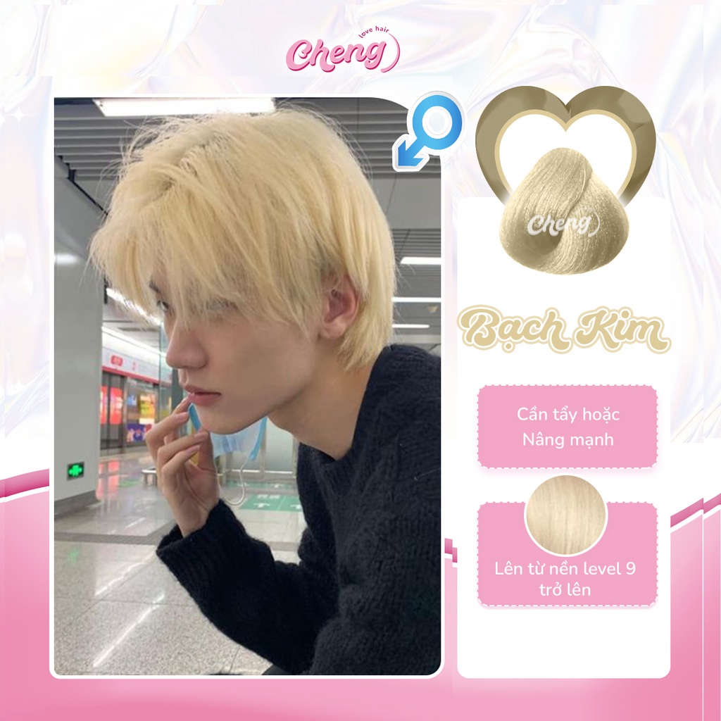 Thuốc Nhuộm Tóc Màu BẠCH KIM Nam Phải Tẩy | Chenglovehair, Chenglovehairs