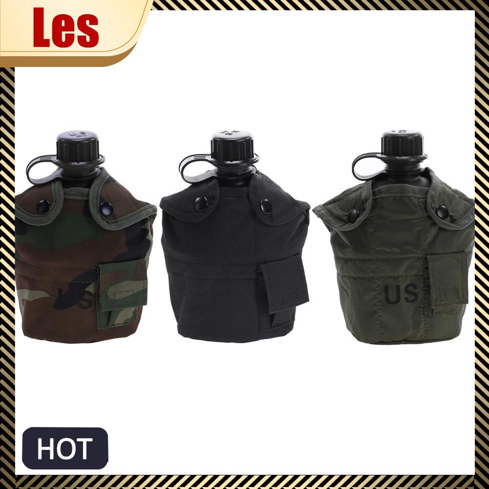 Heavy Cover Army Water Bottle Aluminum Cooking Cup US 1L Military Canteen Camping Hiking Survival