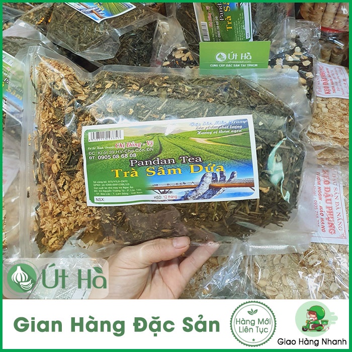 Trà Sâm Dứa Đà Nẵng Gói 400gr Hương Vị Thơm Ngon Tươi Mát Trà Non Lá Dứa - Út Hà Đặc Sản