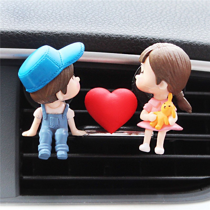 Bộ 6 kẹp khuếch tán tinh dầu hình búp bê dễ thương cho xe hơi